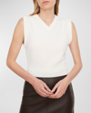 Vince Wool And Cashmere Blend Vest In Off White