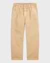 Polo Ralph Lauren Boys Beige Cotton Trousers In Vintage Khaki