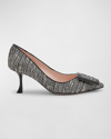 ROGER VIVIER VIV IN THE CITY TWEED BUCKLE PUMPS