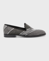 Giuseppe Zanotti Men's Flavio 20 Swarovski Crystal Loafers In Grey