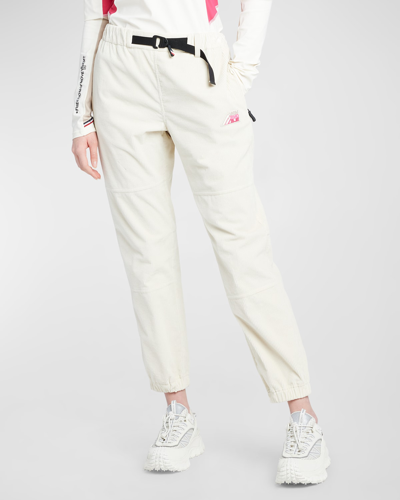 Moncler Straight-leg Corduroy Trousers In White