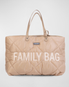 Childhome Puffer Family Bag, Large Diaper Bag In Beige