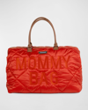 Childhome Puffer Mommy Bag, Xl Diaper Bag In Red