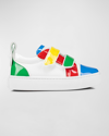 Christian Louboutin Girl's Toyototoy Multicolor Patent Leather Sneakers, Toddler/kids In Version Multi