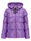 Pinko Padded Drawstring-hooded Jacket In Purple