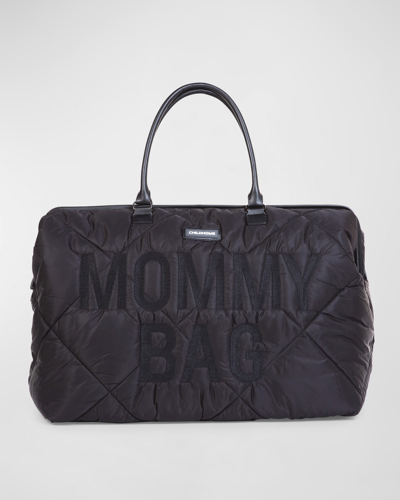 Childhome Puffer Mommy Bag, Xl Diaper Bag In Black