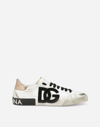 Dolce & Gabbana Portofino Leather Sneakers In Multicolor
