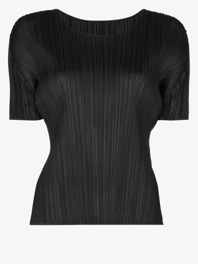 Issey Miyake Plissé Short-sleeve T-shirt - Women's - Polyester In Black