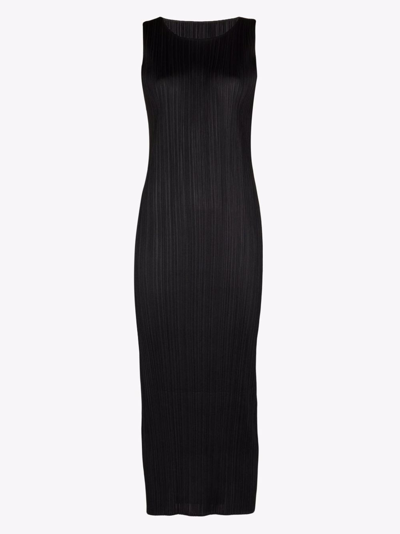 ISSEY MIYAKE SLEEVELESS PLEATED MIDI DRESS,PP36JH11420049366