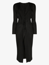 Issey Miyake Light Wave Midi Dress In Black