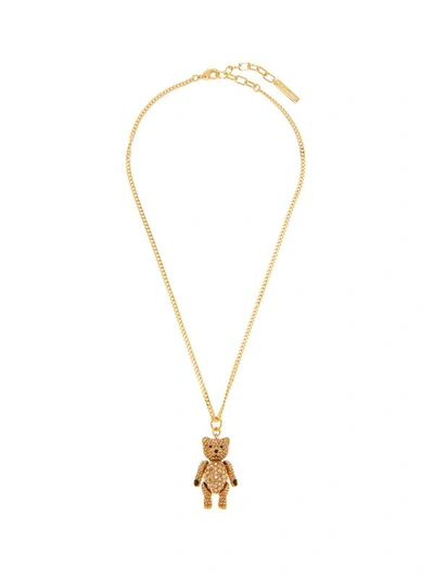 Oscar De La Renta Baby Bear Crystal Chain Choker In Golden Shadow