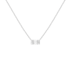 Aurate New York Baguette Diamond Illusion Necklace In White