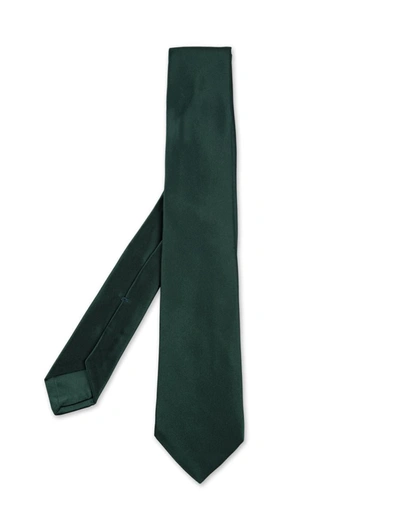 Kiton Men's Solid Silk Tie In Green