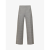 Totême Toteme Women's Grey Melange Jersey Wide-leg Mid-rise Wool And Recycled Polyamide-blend Trousers In Grey Melange