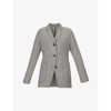 Totême Toteme Womens Grey Melange Single-breasted Jersey Wool And Recycled Polyamide-blend Blazer In Grey Melange