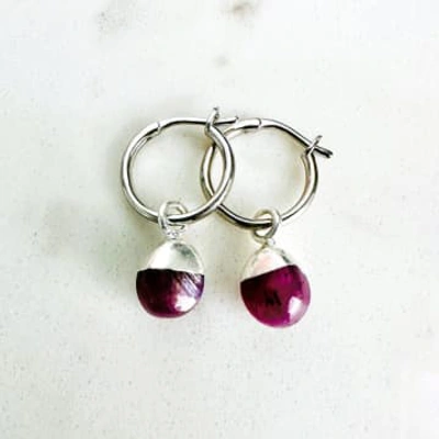 Lapis London Smooth Tumbled Ruby Earrings