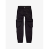GIVENCHY GIVENCHY BOYS BLACK KIDS BRAND-PLAQUE TAPERED-LEG STRETCH-COTTON TROUSERS 10 -12 YEARS,67758761