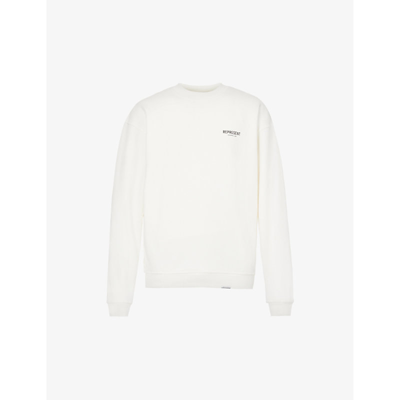 Represent Owners' Club Graphic-print Relaxed-fit Cotton-jersey Sweatshirt In Flat White