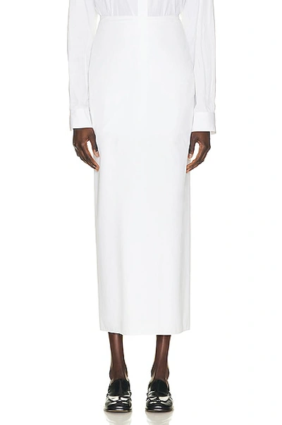 The Row Ryon Cotton Midi Skirt In White