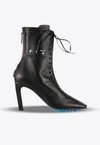 OFF-WHITE 100 LACE-UP ANKLE BOOTS IN LEATHER