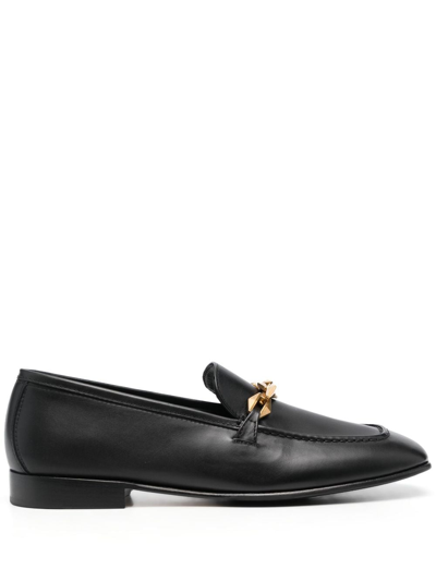 Jimmy Choo Diamond Tilda Chain-detail Loafers In Black