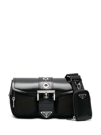 Prada Pocket Small Shoulder Bag In Schwarz