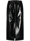 MAISON MARGIELA FOUR-STITCH PATENT MIDI SKIRT