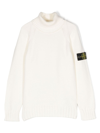 STONE ISLAND JUNIOR COMPASS-BADGE ROLL-NECK JUMPER