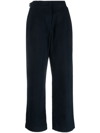 APC PLEAT-DETAIL WIDE-LEG COTTON TROUSERS