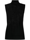 ERMANNO SCERVINO GUIPURE-LACE WOOL TANK TOP
