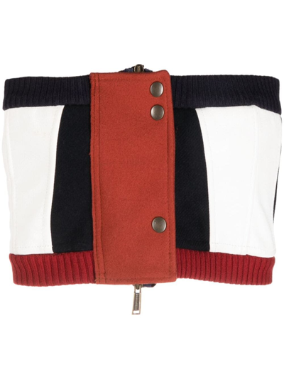 DSQUARED2 COLOUR-BLOCK CORSET TOP