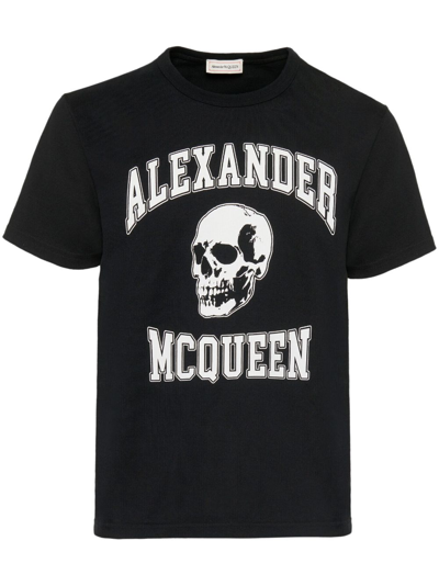 Alexander Mcqueen Varsity T-shirt In White