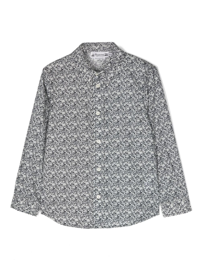 Bonpoint Kids' Hemd Mit Blumen-print In Blue
