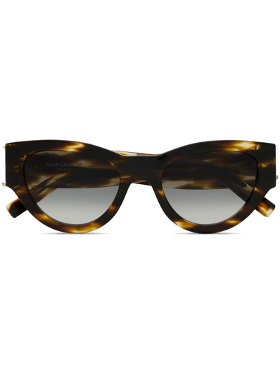 Saint Laurent Sl M94 Cat-eye Sunglasses In Marrone