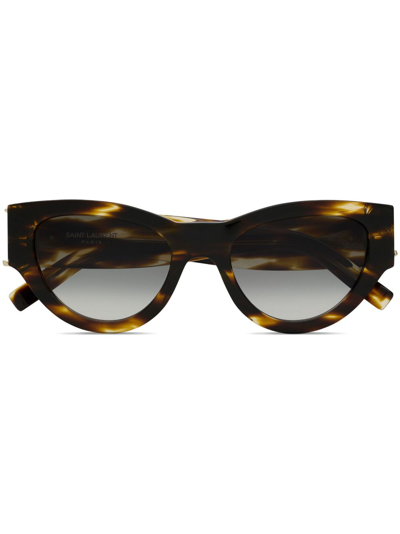 Saint Laurent Sl M94 Cat-eye Sunglasses In Braun