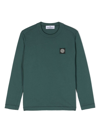 Stone Island Compass-patch Long-sleeve T-shirt In Grün