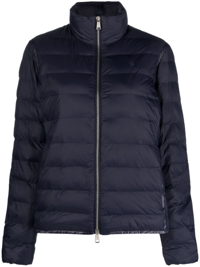 Polo Ralph Lauren High-neck Padded Jacket In Blue