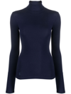 Polo Ralph Lauren Lyocell-cotton Blend Rollneck Jumper In Blau