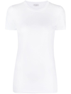 Brunello Cucinelli Slim Fit Plain Knit T-shirt In Weiss