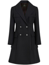 Etro Coat With Floral Buttons In Schwarz