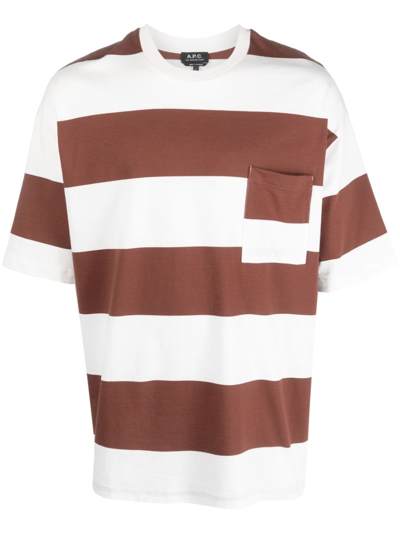 Apc A.p.c. T-shirt In Stripped