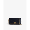 Zadig & Voltaire Zadig&voltaire Womens Ink Gold Rock Grained Leather Clutch