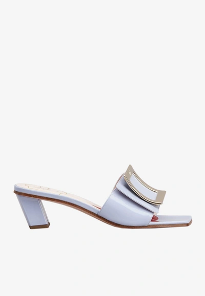 Roger Vivier Love 45 Patent Leather Mules In Lilac