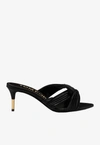 TOM FORD 65 PLEATED SATIN MULES