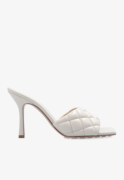 Bottega Veneta 90 Quilted Leather Padded Mules In Beige