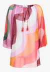 Etro Abstract-print Long-sleeve Shift Dress In Multicolor