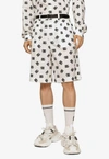 Dolce & Gabbana Bermuda With All Over Logo In White