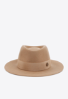 Maison Michel Virginie Felt Fedora Hat In Camel