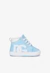 DOLCE & GABBANA BABIES HIGH-TOP LEATHER SNEAKERS