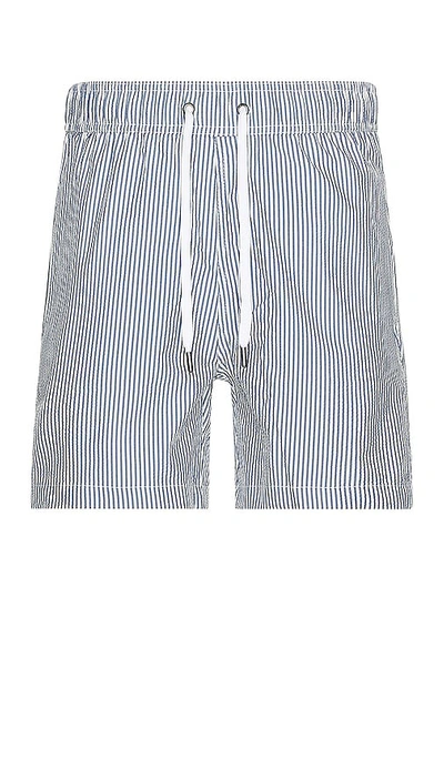 Onia Charles 5 Shorts In Deep Navy & White